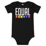 Equal Rights LGBTQ Pride One Piece Baby Bodysuit Black