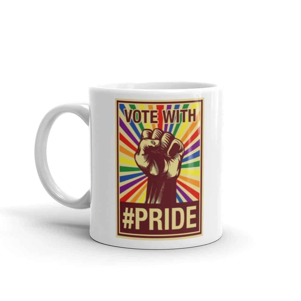 Vote with #Pride Coffee Mug
