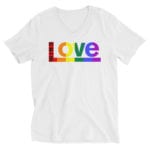 Love Wins Pride Vneck Tshirt White