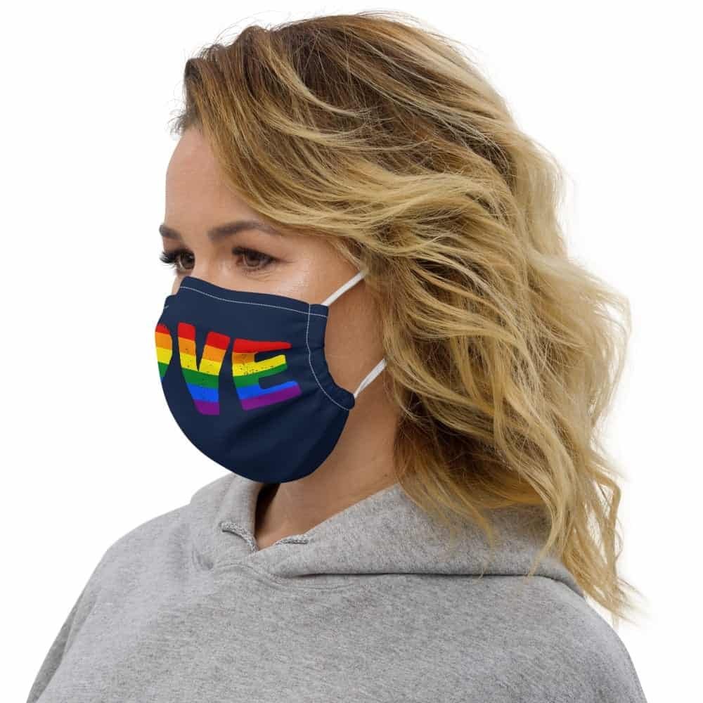 Rainbow Love Pride LGBTQ Face Mask