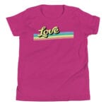 LGBTQ Pride Retro Love Kids Tshirt