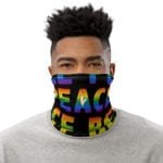 Gay Pride Rainbow PEACE Face Mask
