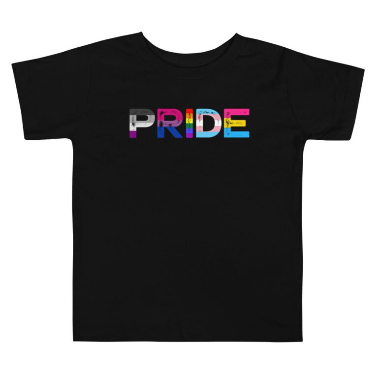 Toddler gay pride tshirt black