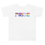 Toddler gay pride tshirt white