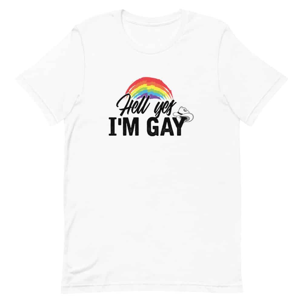 Gay Pride Shirt Hell Yes I'm Gay