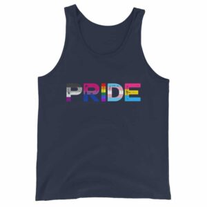 Gay Pride Tank Top LGBTQ Navy