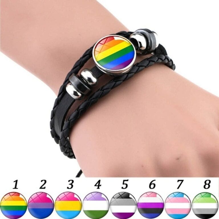 Lgbtq Gay Pride Jewelry Rainbow Rings Necklace Pride Bracelets