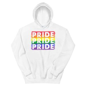 solid gay pride rainbow hoodie