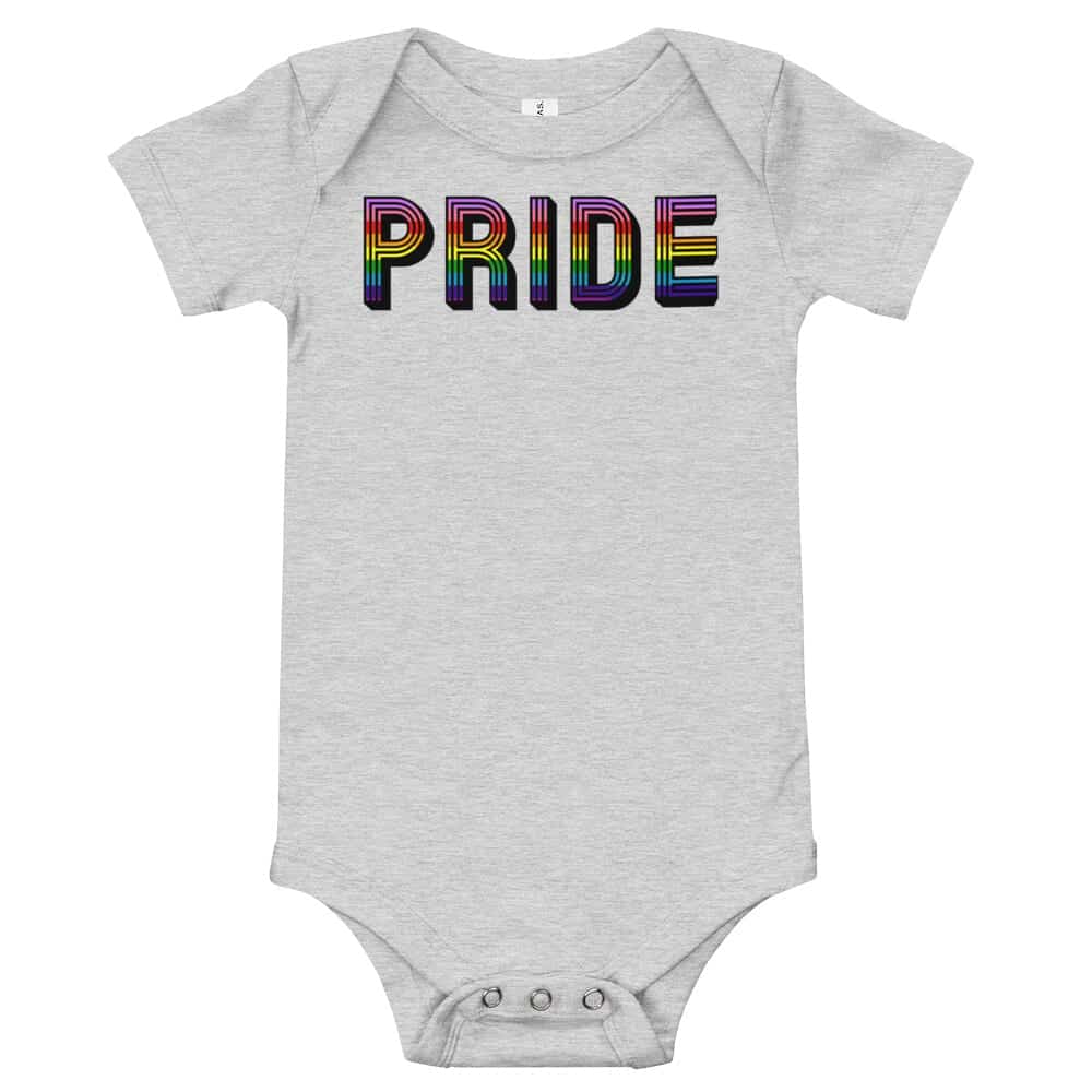 Retro Pride One Piece Baby Bodysuit | LGBTQ TShirt Depot
